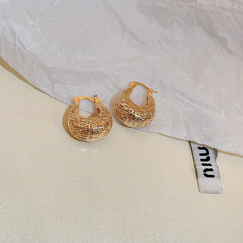 1 Pair Fashion U Shape Copper Earrings