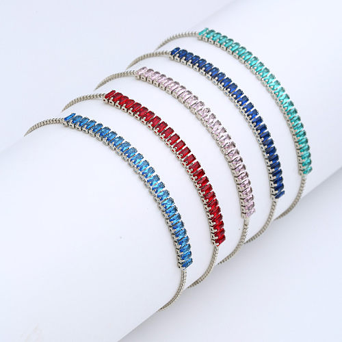 Bracelets en Zircon avec incrustation de cuivre géométrique, Streetwear doux
