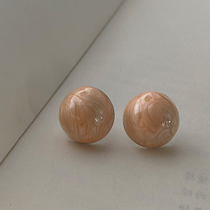 1 par de pinos de orelha de cobre com revestimento esmaltado redondo de estilo simples