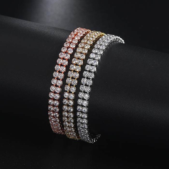 Fashion Geometric Copper Zircon Bracelets
