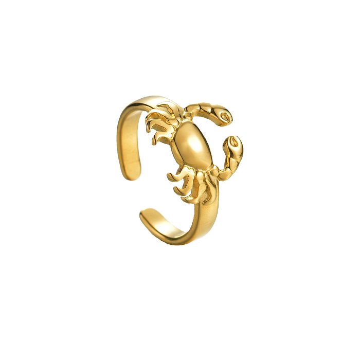Retro Geometric Eye Titanium Steel Plating Open Ring