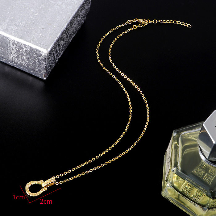 Commute Solid Color Copper Pendant Necklace In Bulk