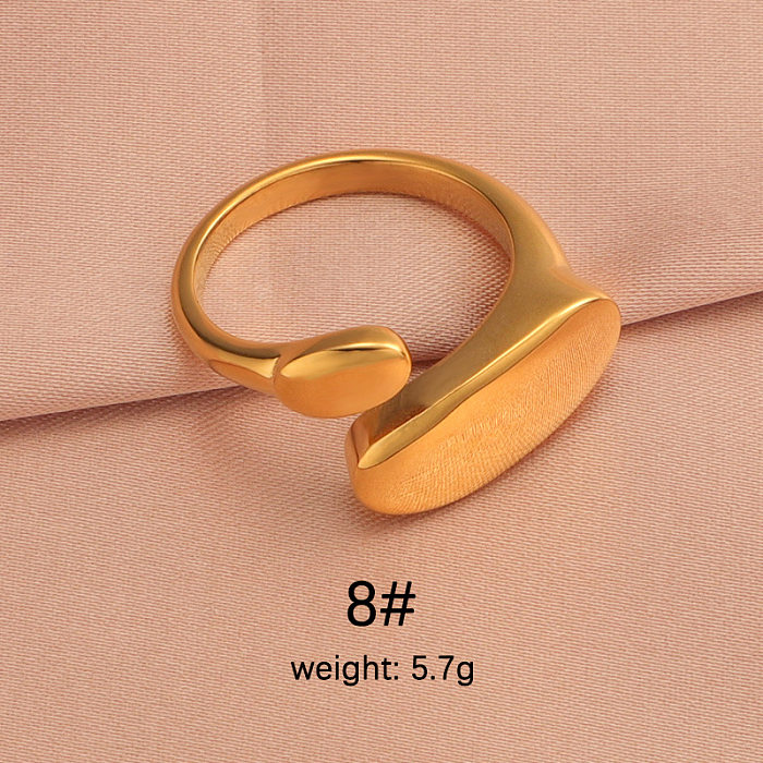 IG Style Irregular Round Square Stainless Steel Plating Rings