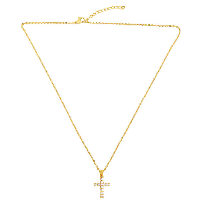 Explosion Models Jewelry Diamond Cross Necklace Love Lock Pendant Necklace Choker Jewelry Wholesale jewelry