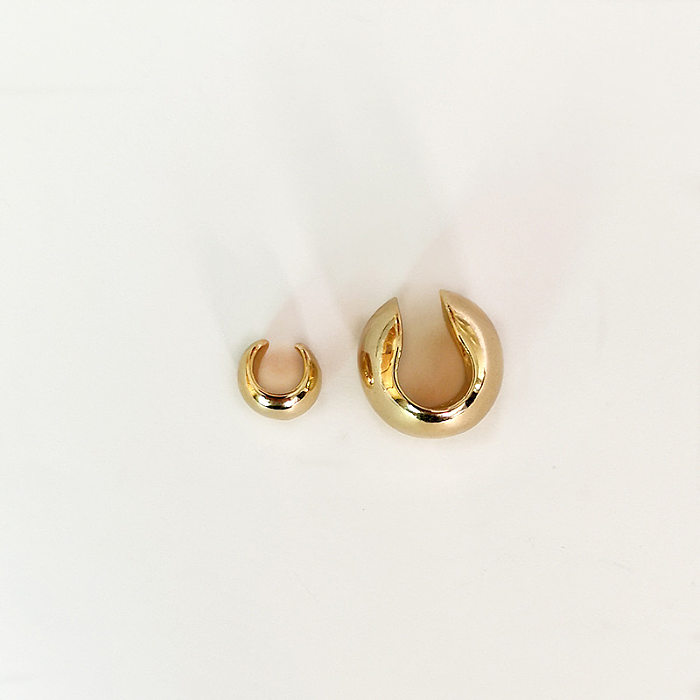 Clips de oreja de cobre en forma de C de Streetwear 1 pieza