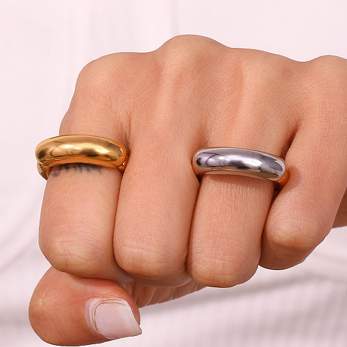 Wholesale Lady Geometric Stainless Steel Plating Rings