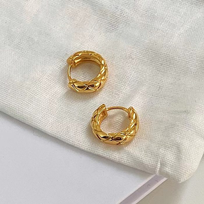 Fashion Solid Color Copper Earrings Plating Copper Earrings
