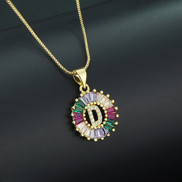 Collier en diamant et Zirconium avec 26 lettres, pendentif Simple en Zircon anglais, vente en gros de bijoux, nouvelle collection