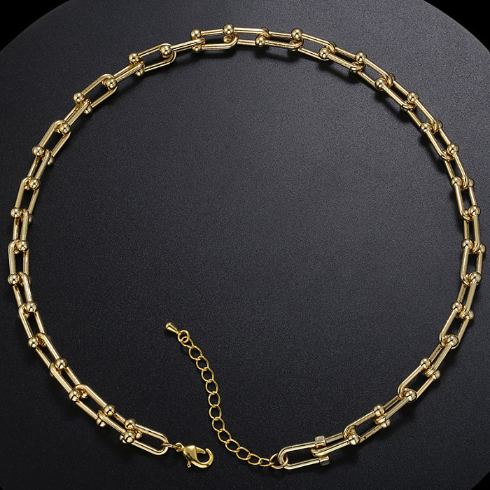 Forme el collar plateado oro de los pendientes de las pulseras de las mujeres del chapado en oro 18K del color sólido