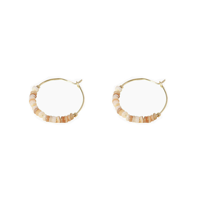 1 Pair Lady Geometric Plating Copper Hoop Earrings