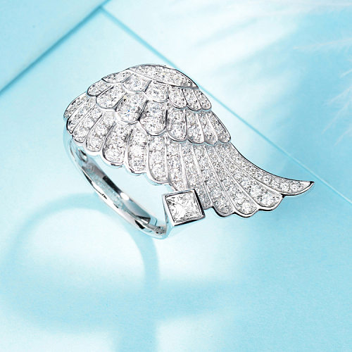 Lady Wings Kupfer-Inlay-Ringe mit künstlichen Edelsteinen