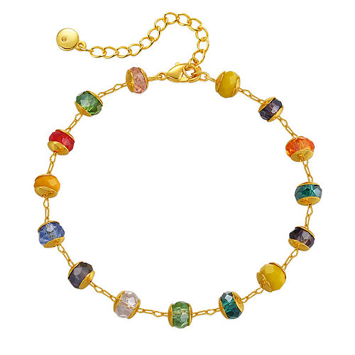 Sweet Geometric Copper Plating 18K Gold Plated Bracelets
