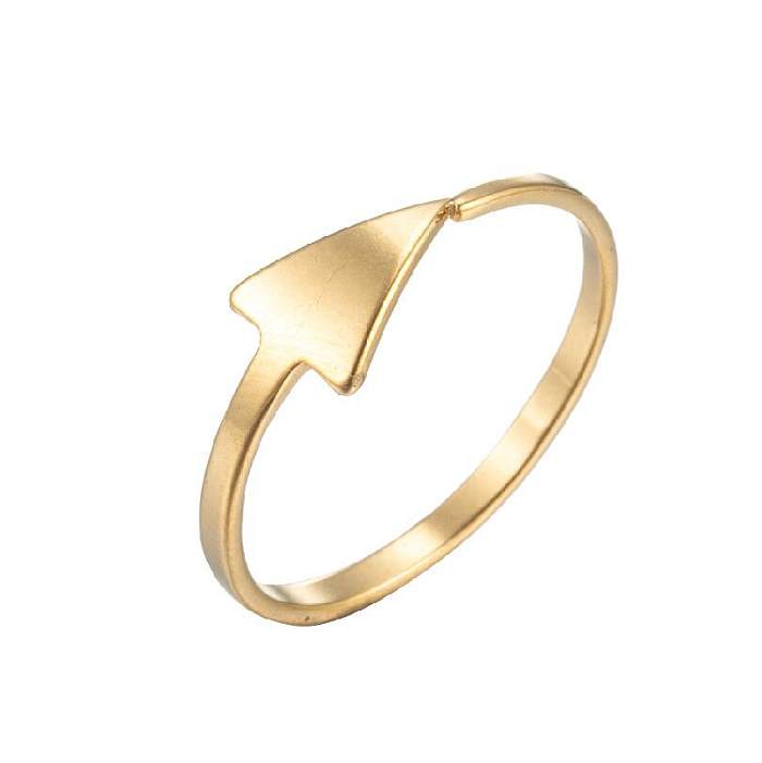 Fashion Solid Color Stainless Steel Hollow Out Open Ring 1 Piece