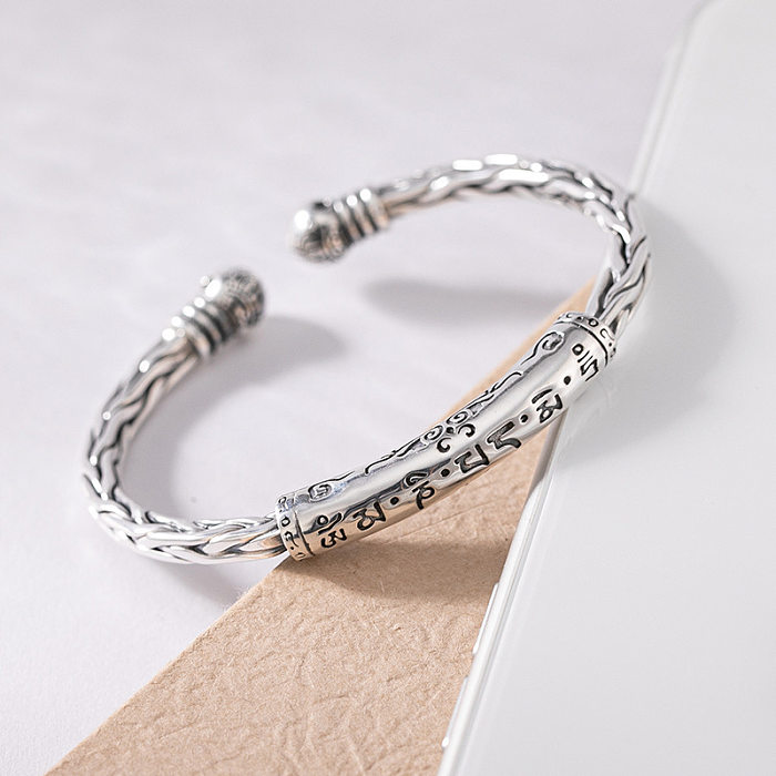 Commute Solid Color Copper Plating Silver Plated Bangle