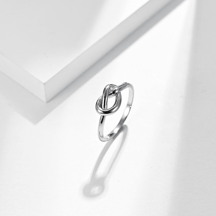 Simple Style Geometric Titanium Steel Rings Polishing Stainless Steel Rings