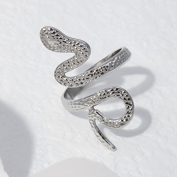 Fashion Snake Stainless Steel Plating Open Ring