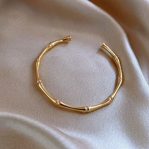 Fashion Square Snake Copper Inlay Zircon Bangle 1 Piece