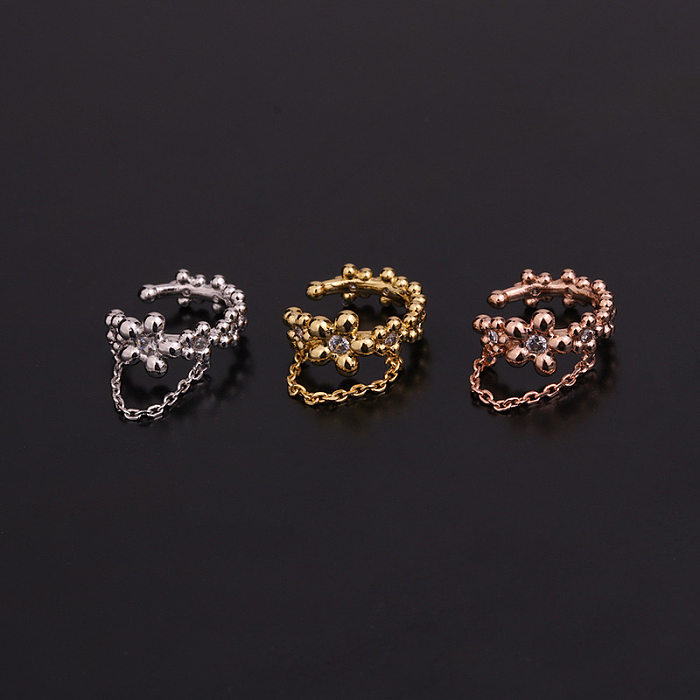 Korean Creative U-shaped Cartilage Ear Clip Inlaid Zircon Non-pierced Earrings