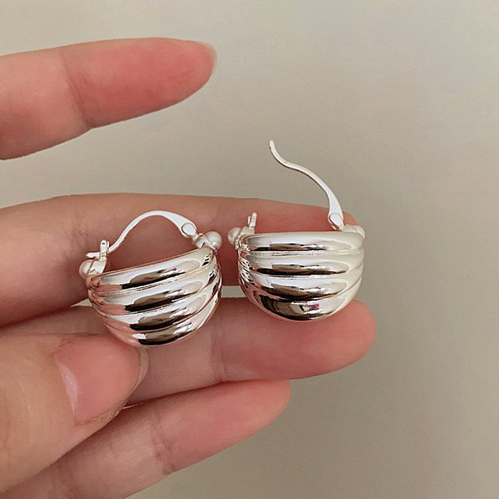 1 Pair Modern Style Geometric Pearl Plating Copper Earrings