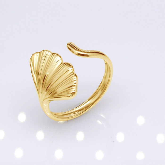 Retro Geometric Titanium Steel Plating Open Ring 1 Piece