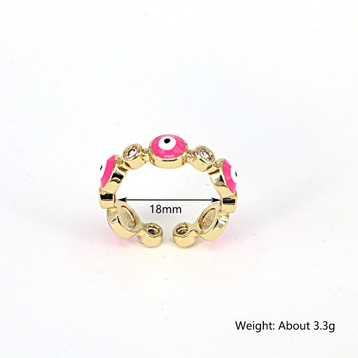 European And American Copper Micro-inlaid Zircon Ring Female Personality Rings