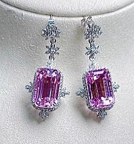 Glam luxueux carré cuivre incrusté Zircon anneaux boucles d'oreilles collier
