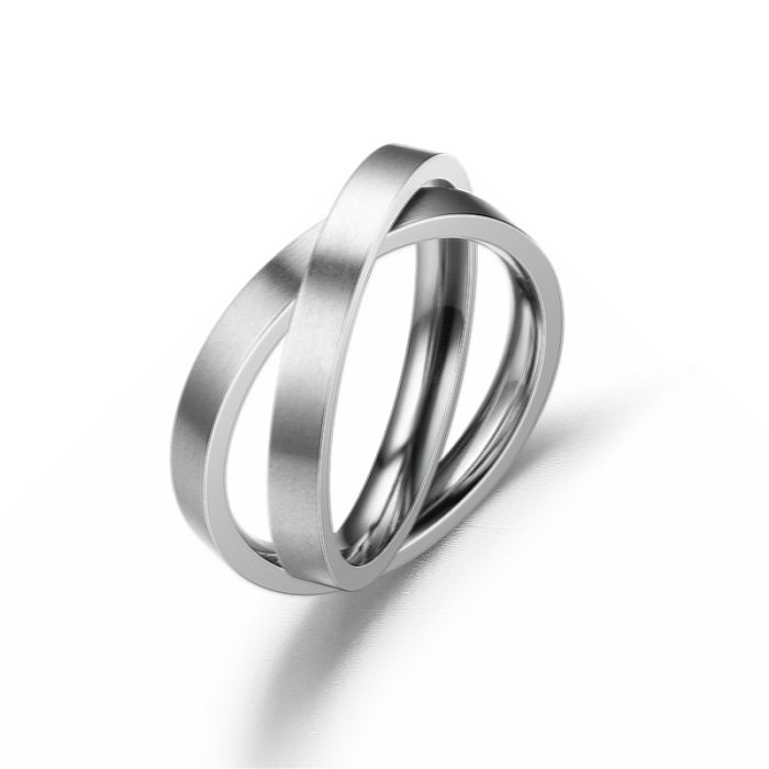 Wholesale Fashion Decompression Rotating Stainless Steel Couple Ring jewelry