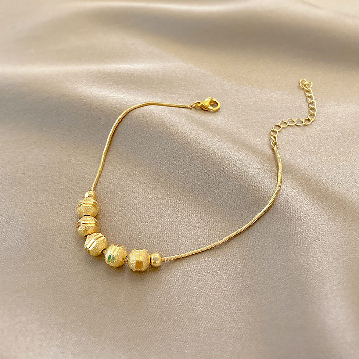 Modische herzförmige Kupfer-Perlen-Zirkon-Armbänder, 1 Stück