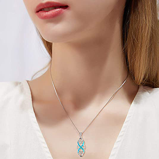 Simple Style Color Block Copper Gem Pendant Necklace In Bulk