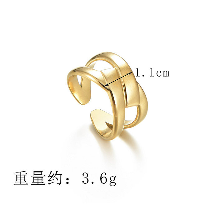New Bow Open Index Finger Ring European And American Titanium Steel Jewelry
