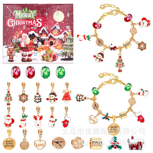 Fashion Santa Claus Copper Plating Bracelets 1 Set