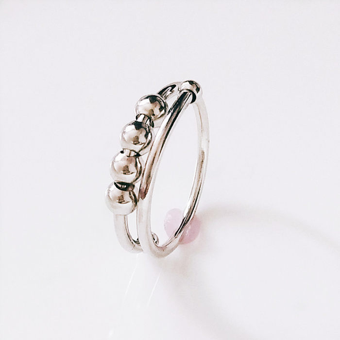 Casual Simple Style Ball Solid Color Copper Plating Open Ring