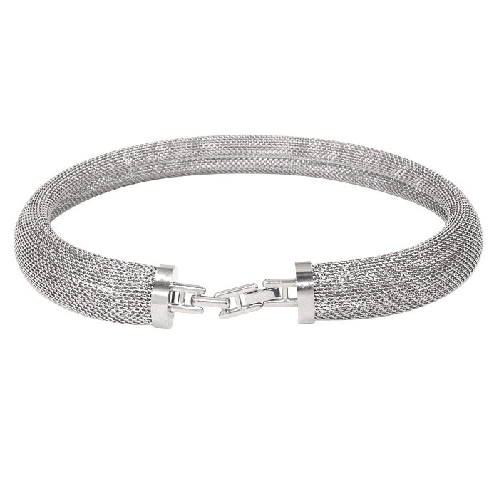 Retro Solid Color Titanium Steel Plating Bracelets Necklace