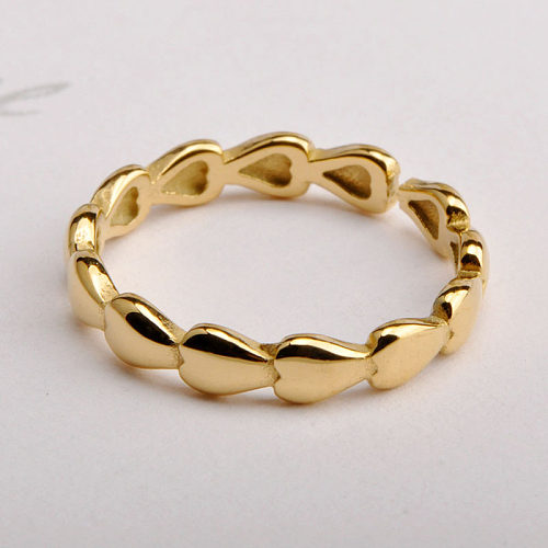 Wholesale Simple Style Heart Shape Titanium Steel Rings