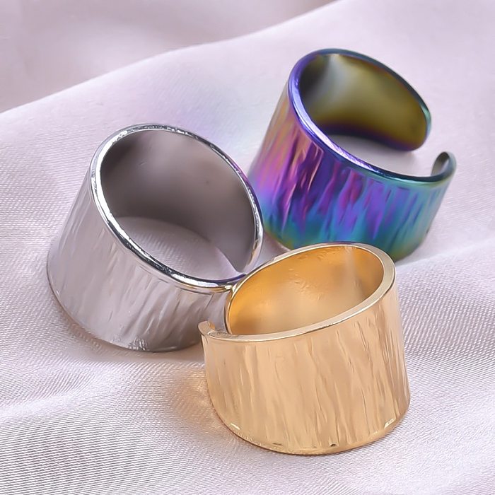 Commute Solid Color Stainless Steel Polishing Rings