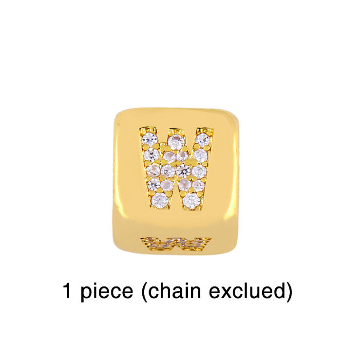 Modisches, mit Diamanten besetztes Würfel-Armband mit 26 Buchstaben im Großhandel