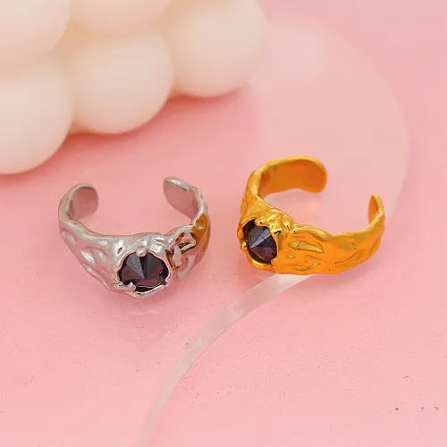 IG Style Vintage Style Geometric Stainless Steel Plating Gold Plated Open Rings