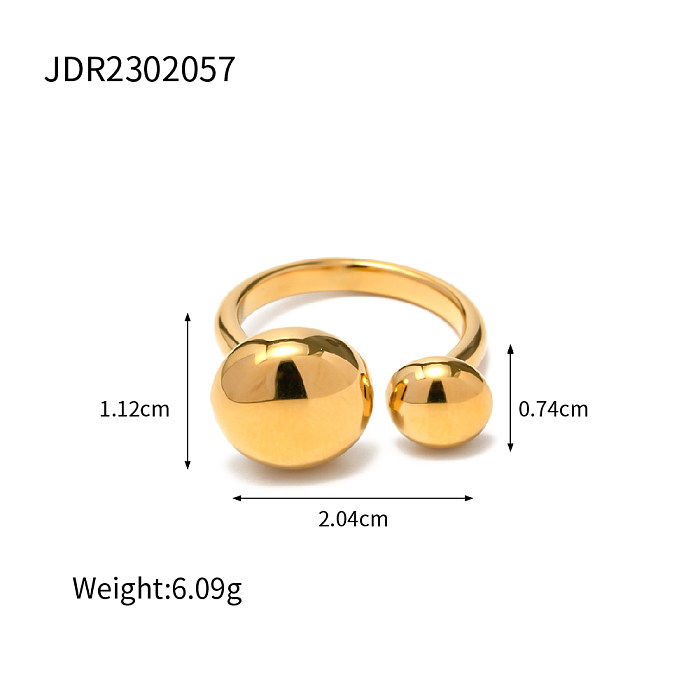 1 Piece INS Style Round Stainless Steel Plating Open Ring