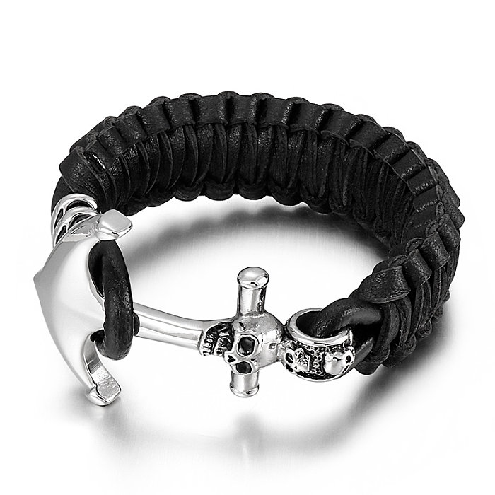 Bracelets de polissage en acier titane ancre Streetwear