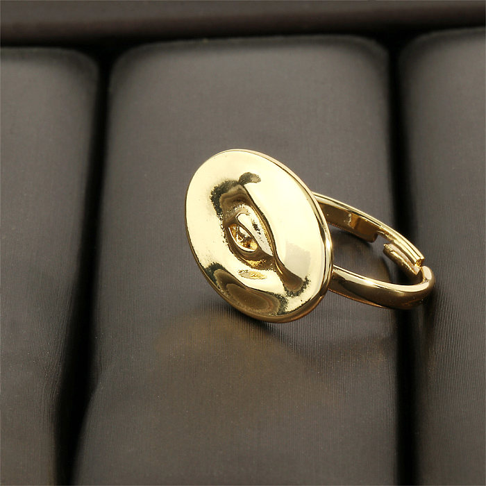 Simple Style Streetwear Eye Copper Plating 18K Gold Plated Rings Necklace