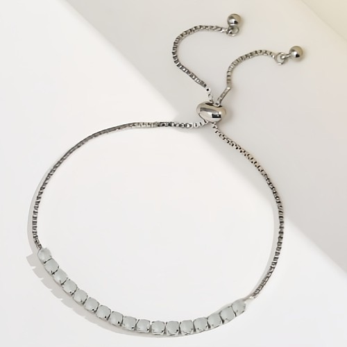 Simple Style Shiny Water Droplets Eye Copper Plating Inlay Zircon White Gold Plated Gold Plated Bracelets