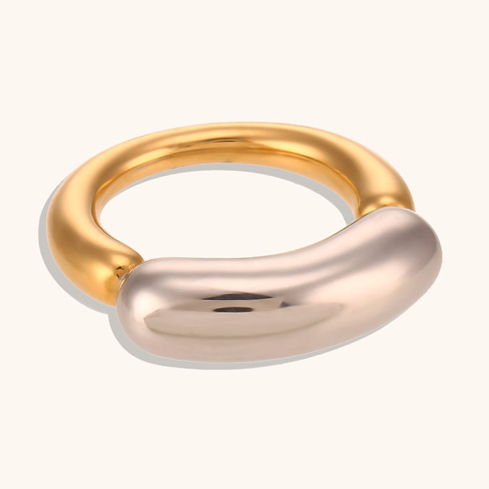 Wholesale Lady Geometric Stainless Steel Plating Rings