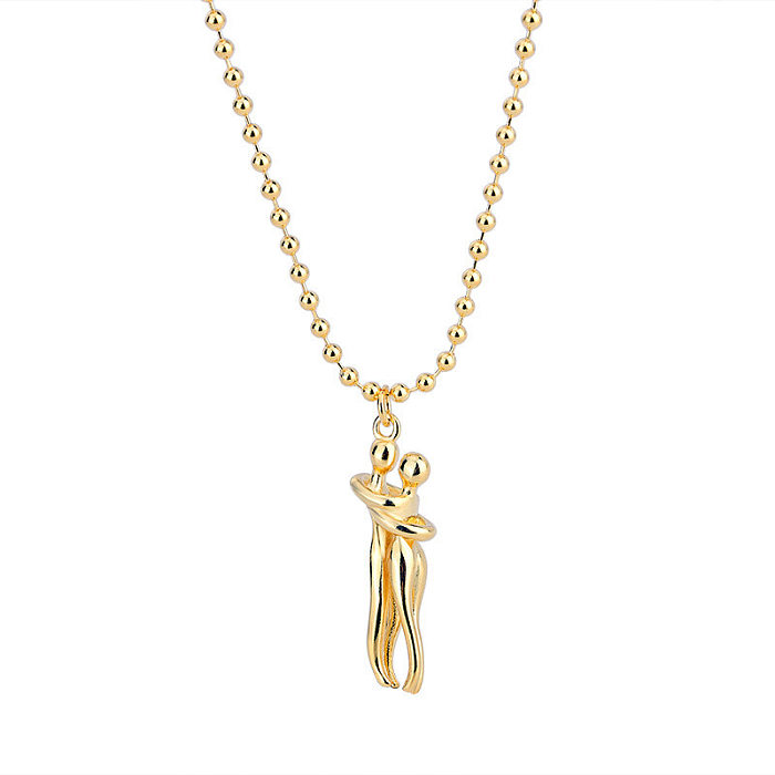 Romantic Cartoon Character Alloy Copper Plating Pendant Necklace