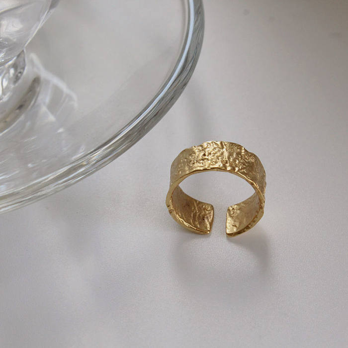Anéis de pedras preciosas artificiais redondos de chapeamento de cobre da moda 1 peça