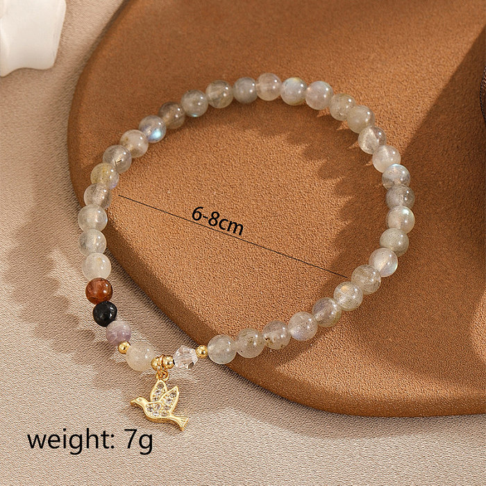Bracelets élégants en Zircon avec incrustation de cuivre et cristal artificiel Lady Bird