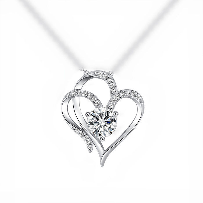 Sweet Heart Shape Copper Artificial Gemstones Necklace In Bulk