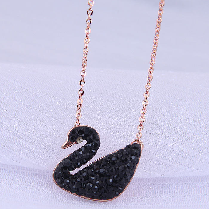 Korean Fashion Shining Swan Necklace