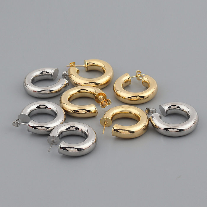 Fashion Geometric Copper Earrings Plating Copper Earrings