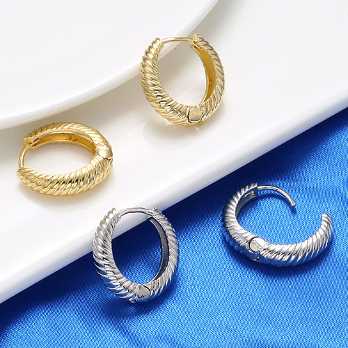 Fashion Geometric Brass Plating Earrings 1 Pair