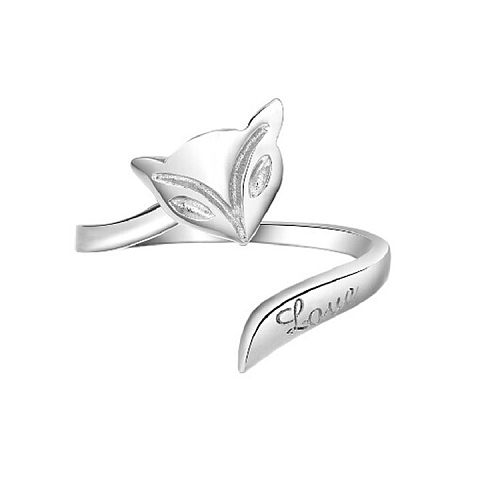 1 Piece Fashion Fox Copper Plating Rings